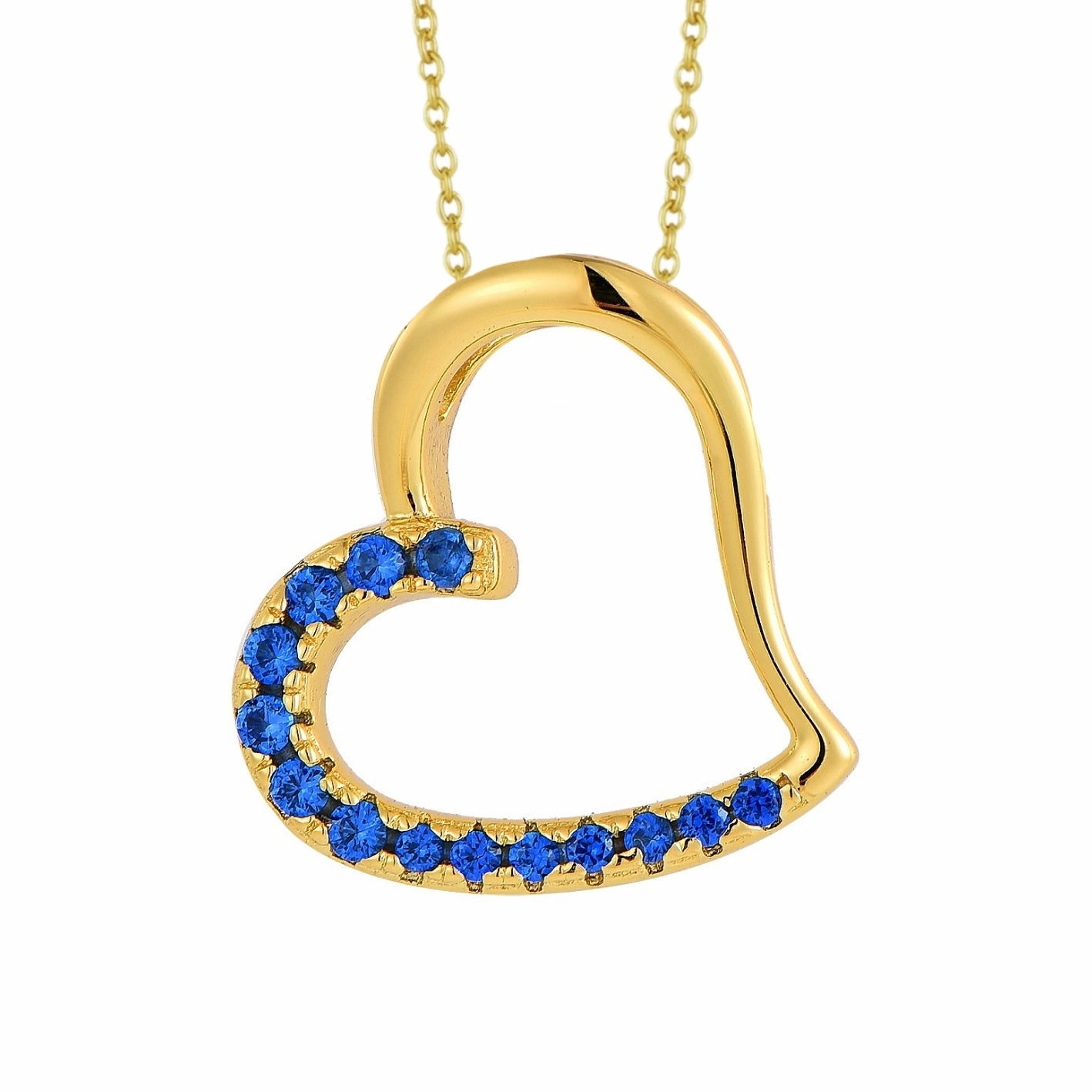 Sterling Silver Colorful Angled Heart Pendant Necklace Effortless Touch Vibrant Jewelry Shine