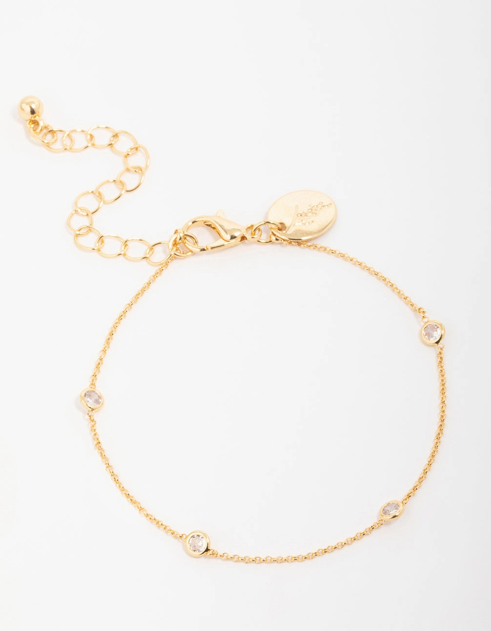 Highly Anticipated Gold Plated Brass Cubic Zirconia Dainty Bracelet