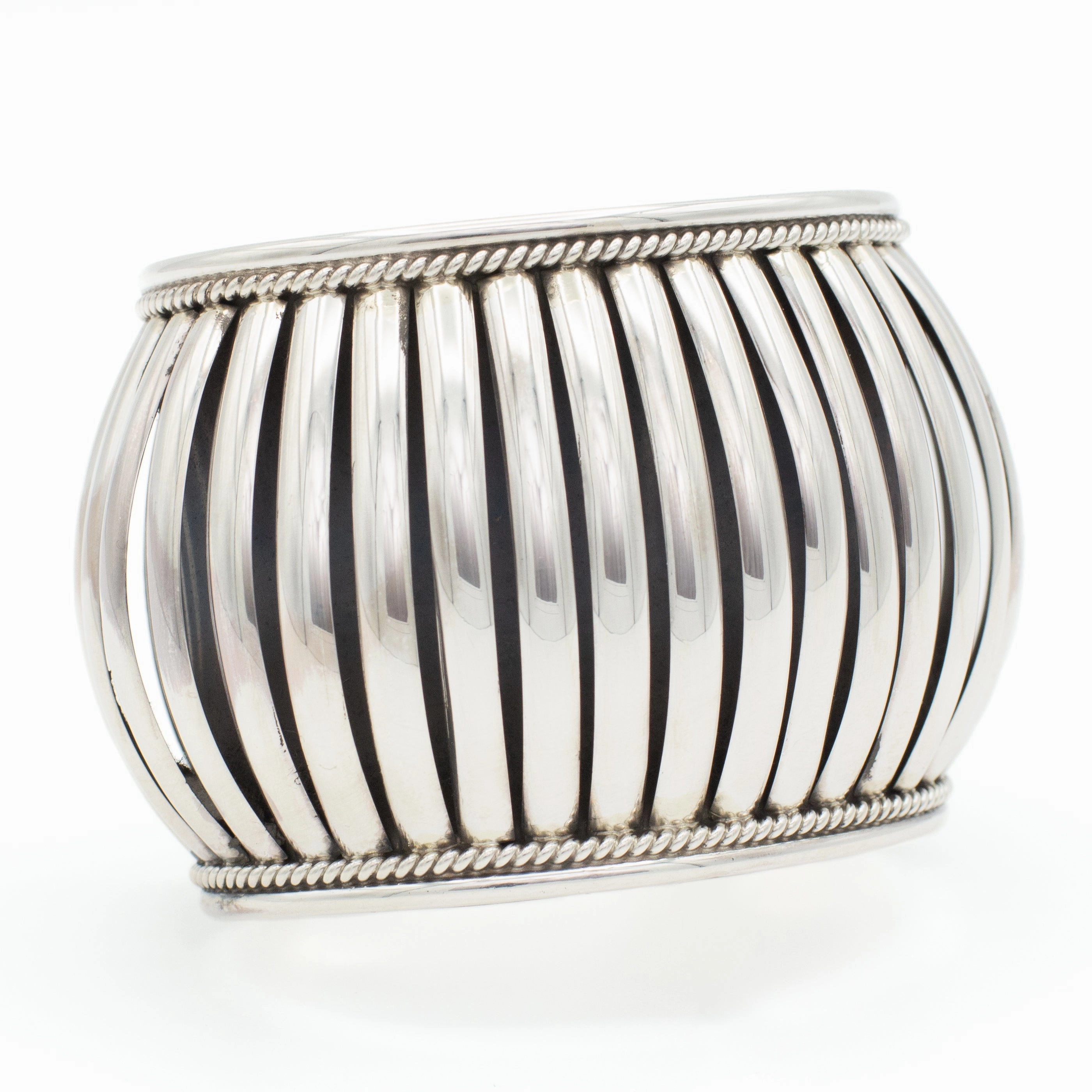 Effortless Match Trendy Accessory Pricilla Apache Navajo Handmade Sterling Silver Cuff Bracelet