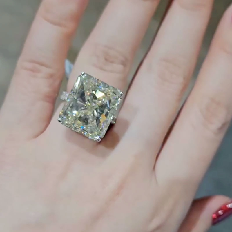 Louily Timeless Radiant Cut Engagement Ring In Sterling Silver Daily Favorite