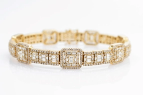 8.5 CT Baguette Diamond Bracelet 14K Simple Choice Incomparable Value