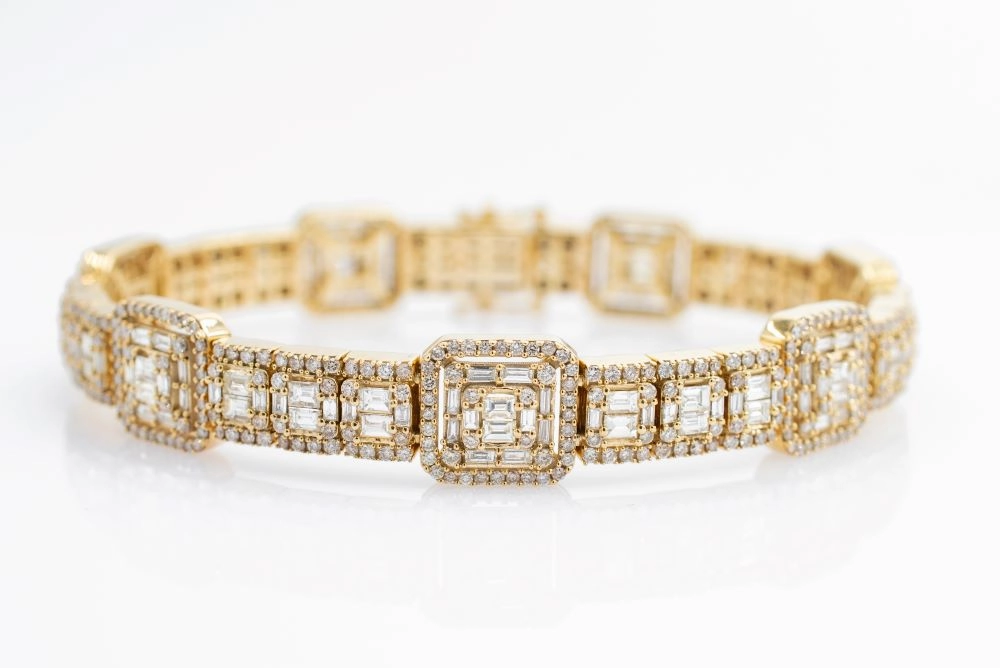 8.5 CT Baguette Diamond Bracelet 14K Simple Choice Incomparable Value
