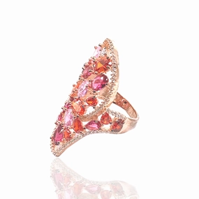 Rose Gold Plated Sterling Silver Ring Refined Spark