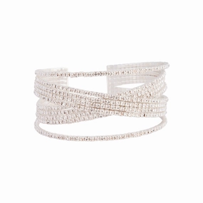 Bygone Beauty Silver Overlap Cup Chain Cup Bracelet