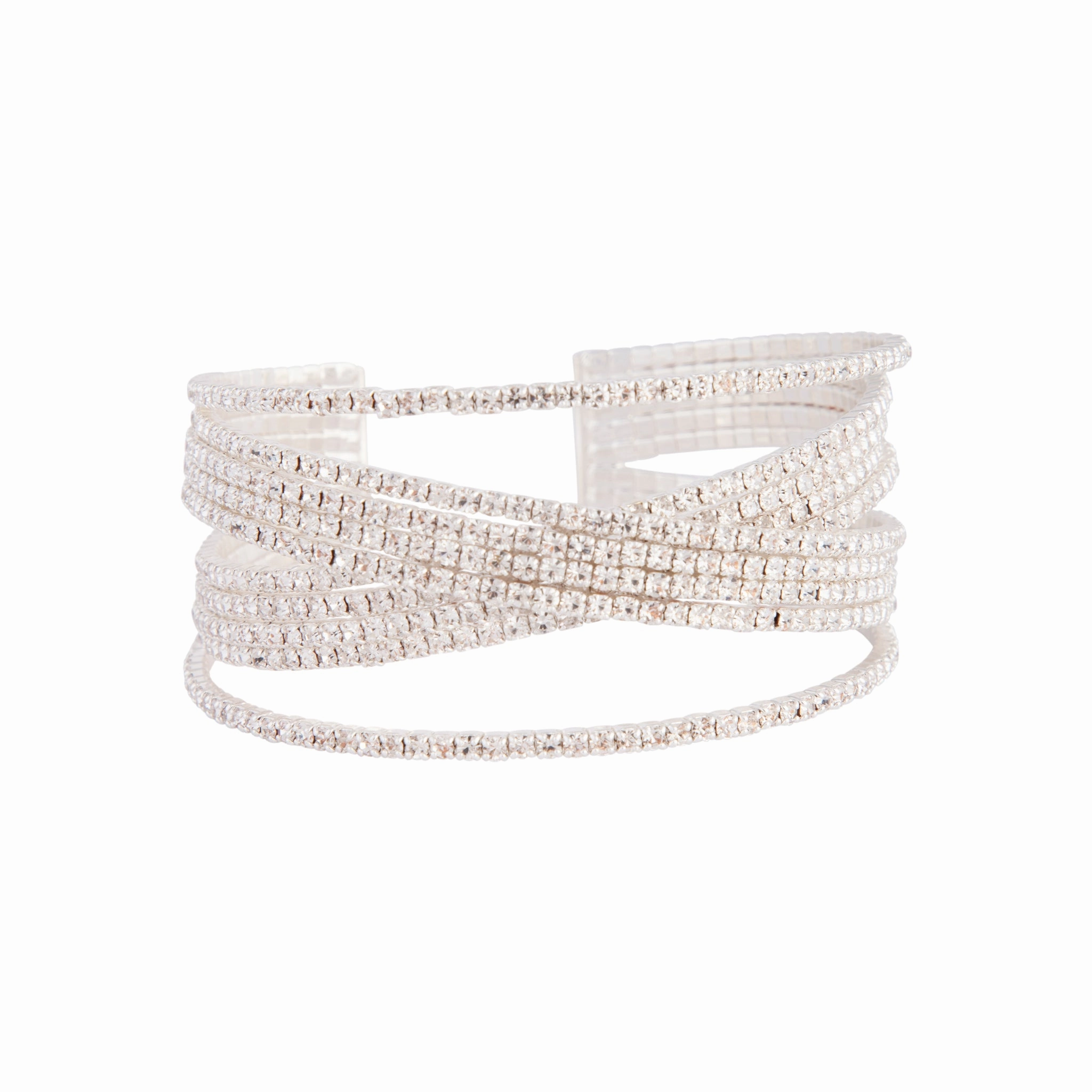 Bygone Beauty Silver Overlap Cup Chain Cup Bracelet