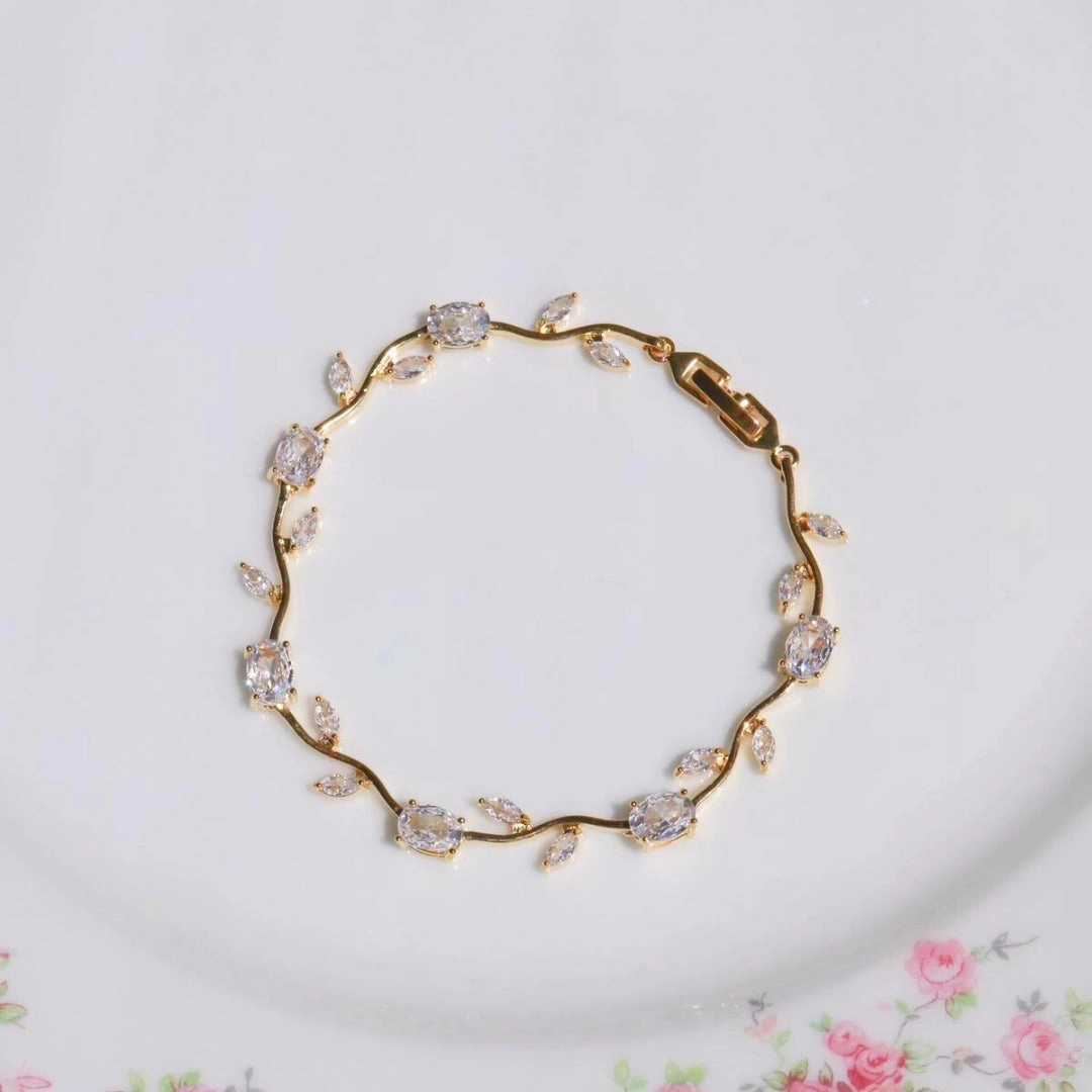 Leafy garden tennis bracelet Whole Assortment