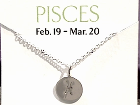 16" - 18" Sterling Silver Pisces Zodiac Necklace Artisan Sparkle Minimal Style