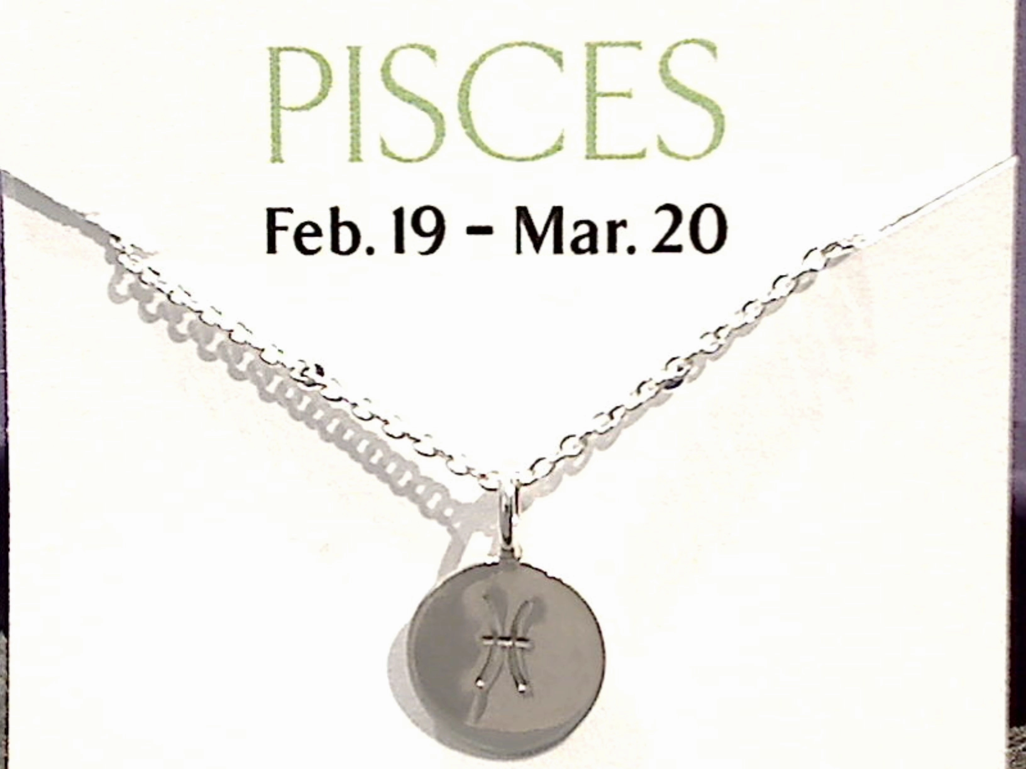 16" - 18" Sterling Silver Pisces Zodiac Necklace Artisan Sparkle Minimal Style