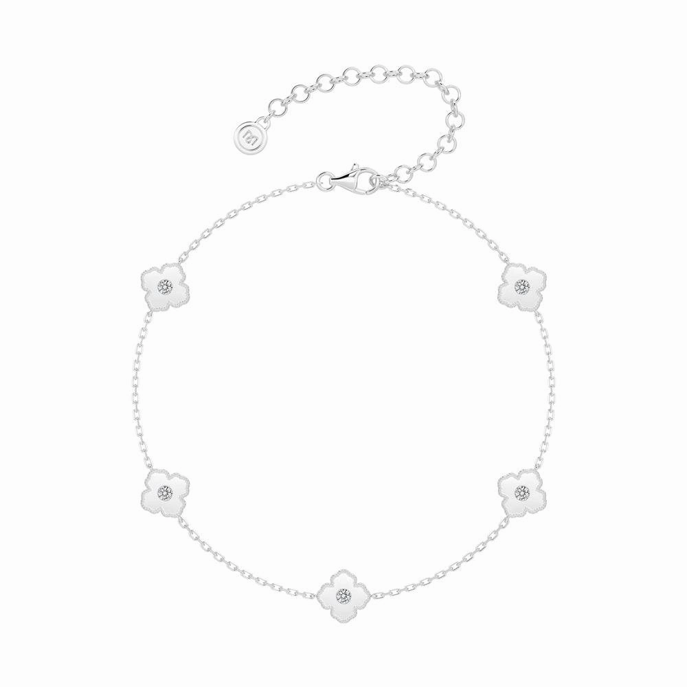 Wedding Essentials Lucky Hearts Four Leaf Clover Bracelet