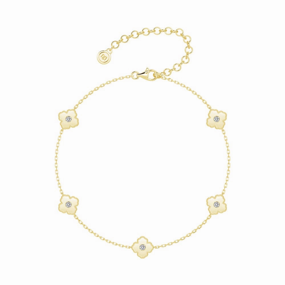 Lucky Hearts Four Leaf Clover Bracelet Classically Current