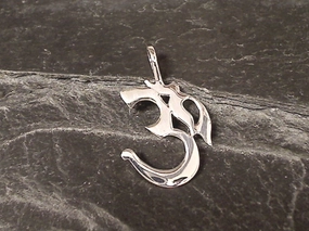 Sterling Silver Om Symbol Pendant Wedding Ensemble