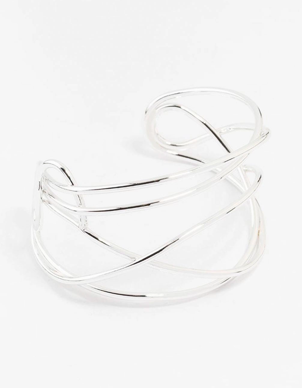 Easy Amalgamations Silver Plated Organic Wire Cuff Bracelet