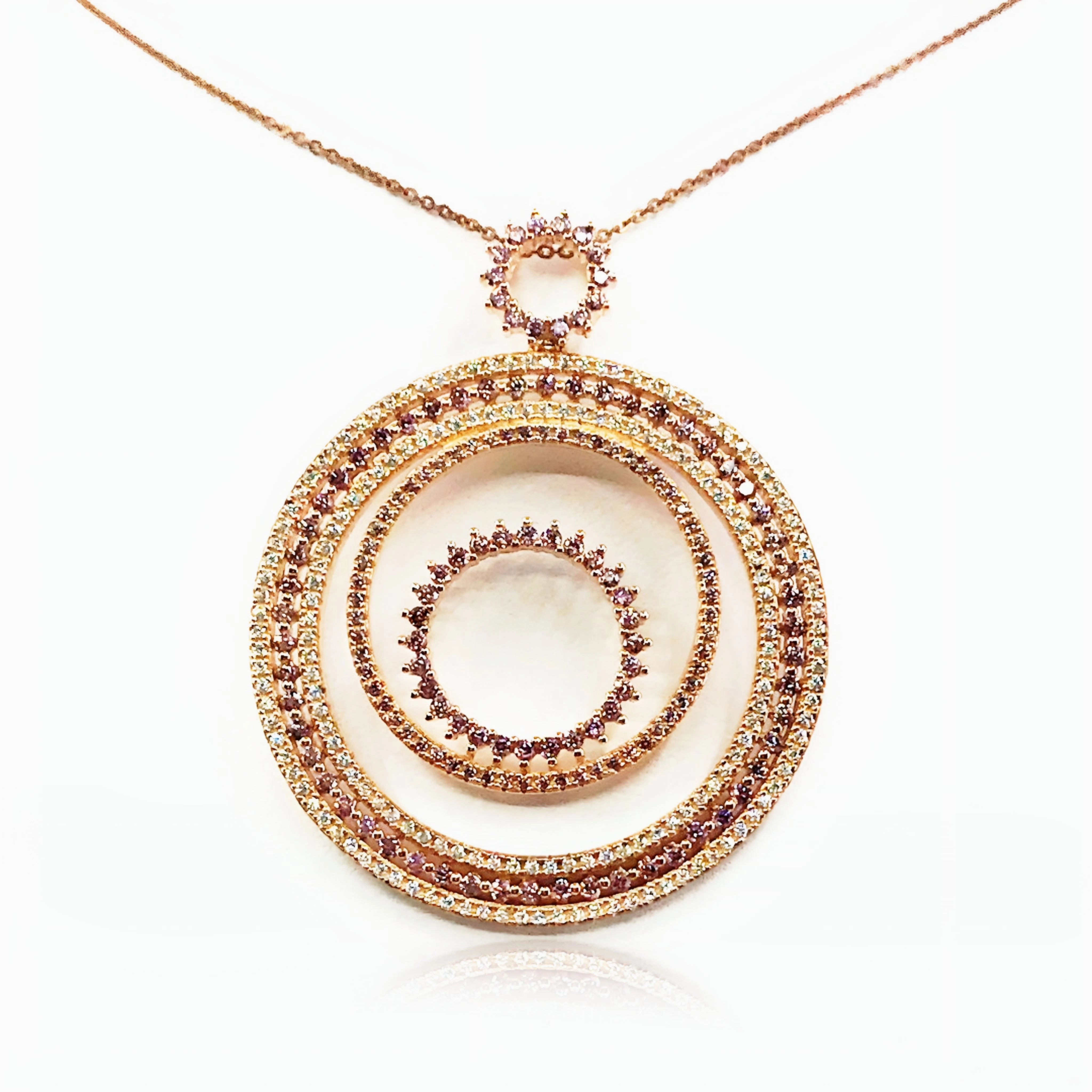 Radiant Glow Stylish Element Sterling Silver Circle Pendant Necklace