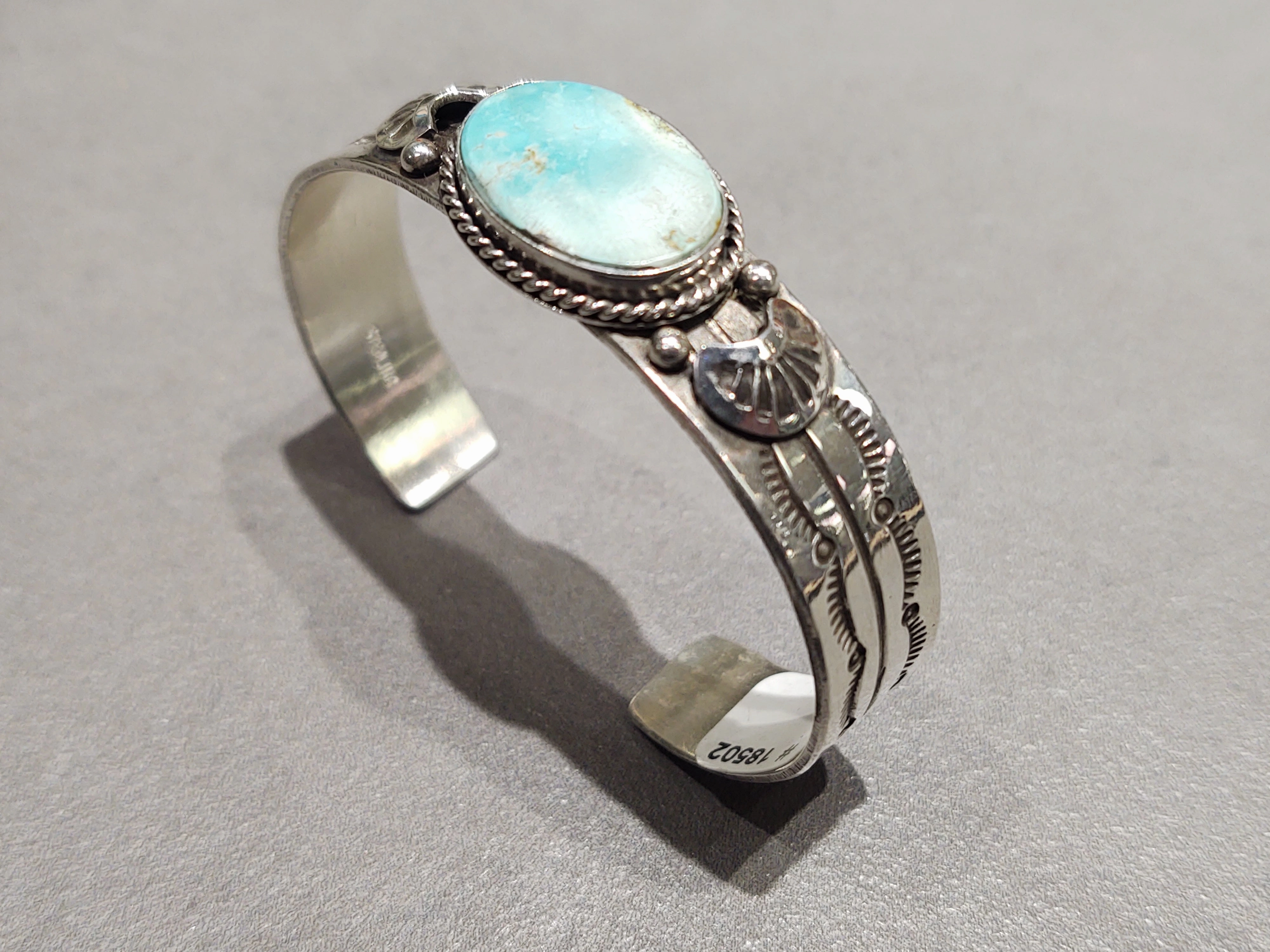 Timeless Match Classic Piece Freddy Platero Navajo  Turquoise Sterling Silver Bracelet - Handmade Native American