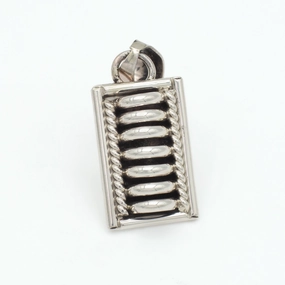 Pricilla Apache Navajo Handmade Sterling Silver Pendant Classic Spark Radiant Finish