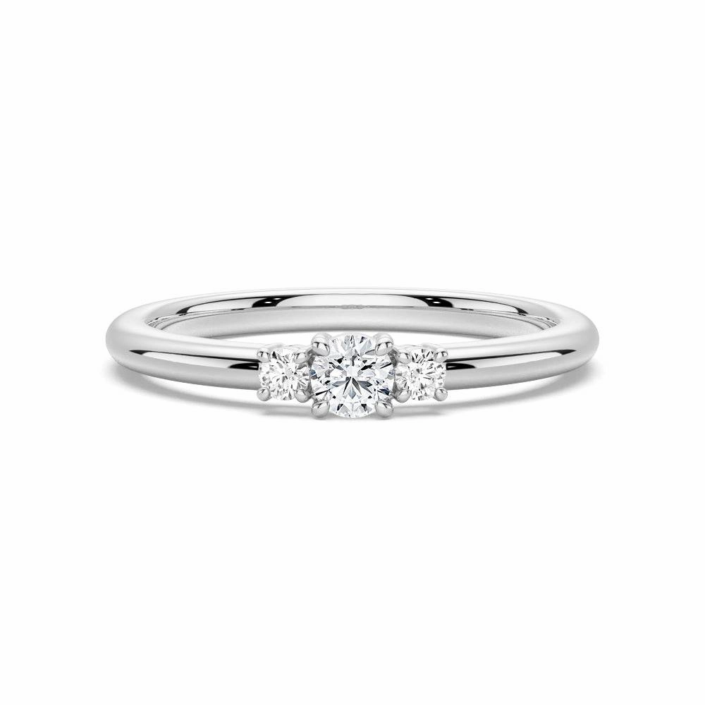 True Love Lab Grown Diamond Three Stone Promise Ring Glam Choice