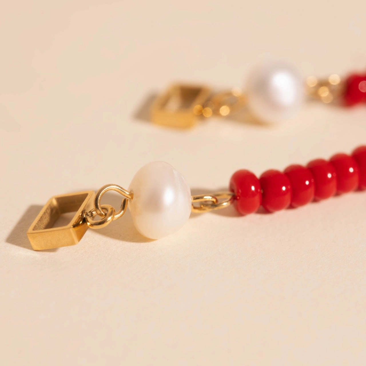 Reel Pearl Beaded Huggie Hoop Charms Evening Set Daily Favorite