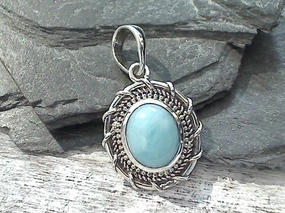 Gifting Ready Larimar, Sterling Silver Pendant