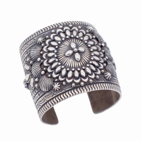 Elegant Flow Anniversary Gift Darryl Becenti Handmade Navajo Heavyweight Sterling Silver Bracelet