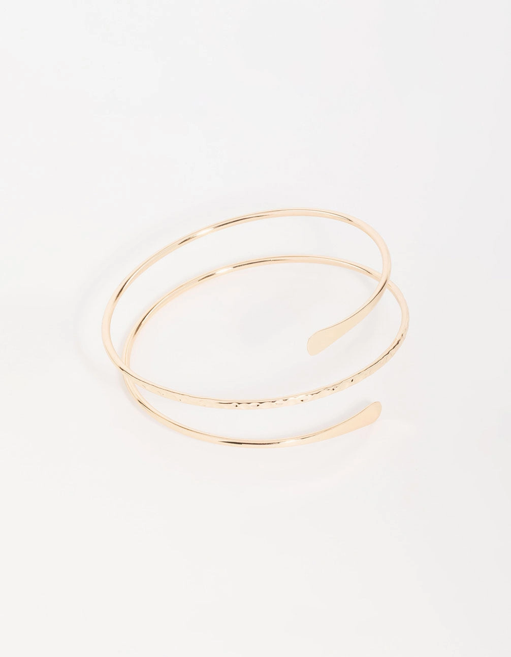 Upbeat Style Gold Harmered Arm Cuff