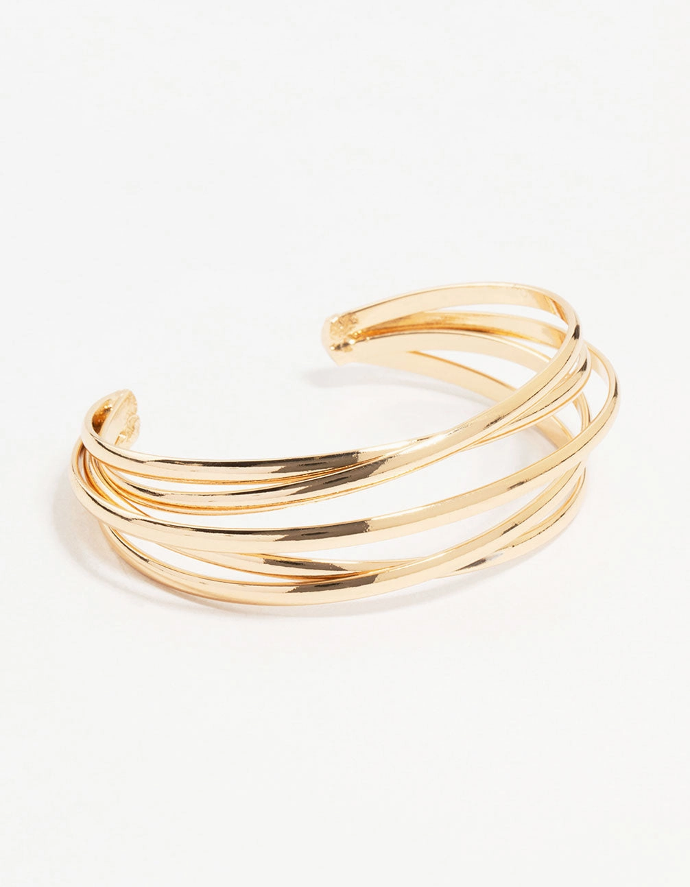 Whimsical Detail Good Combinations Gold Interlaced Wrist Cuff