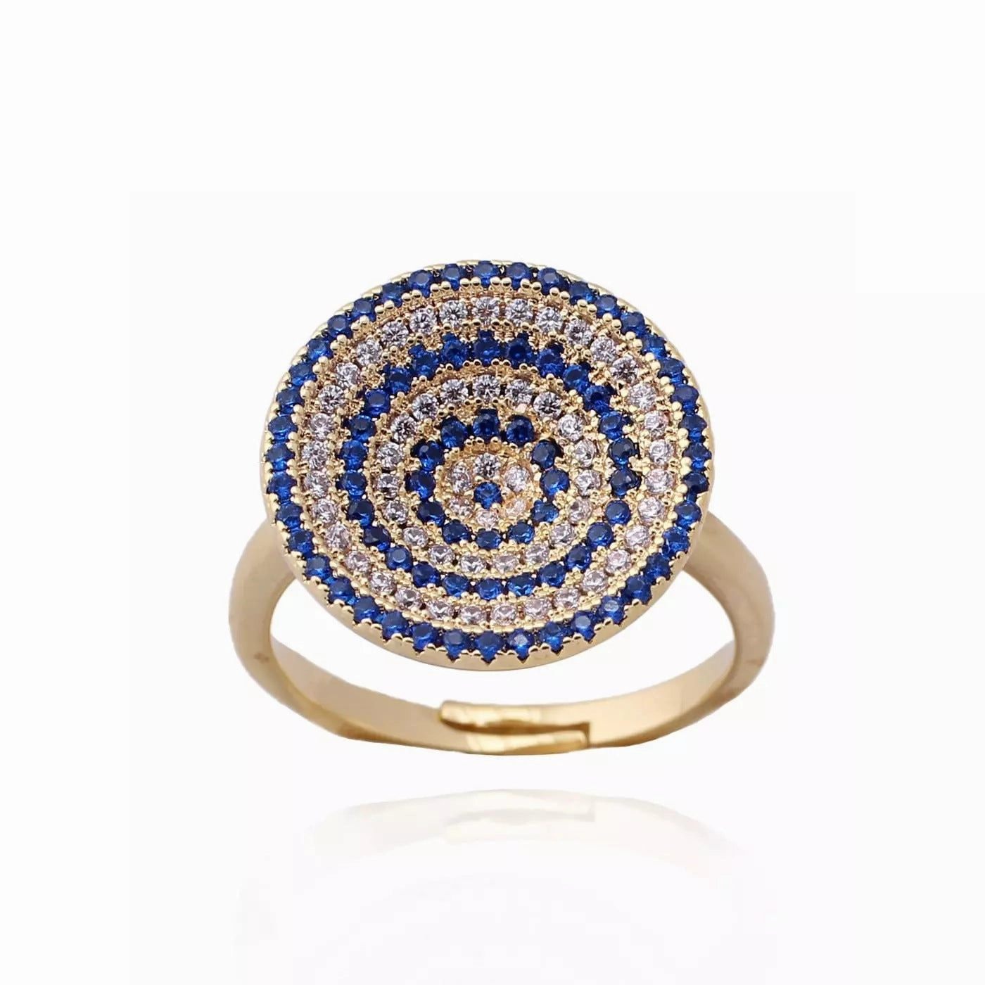 Gold Plated Brass Circle Ring Timeless Pair Crisp Shine
