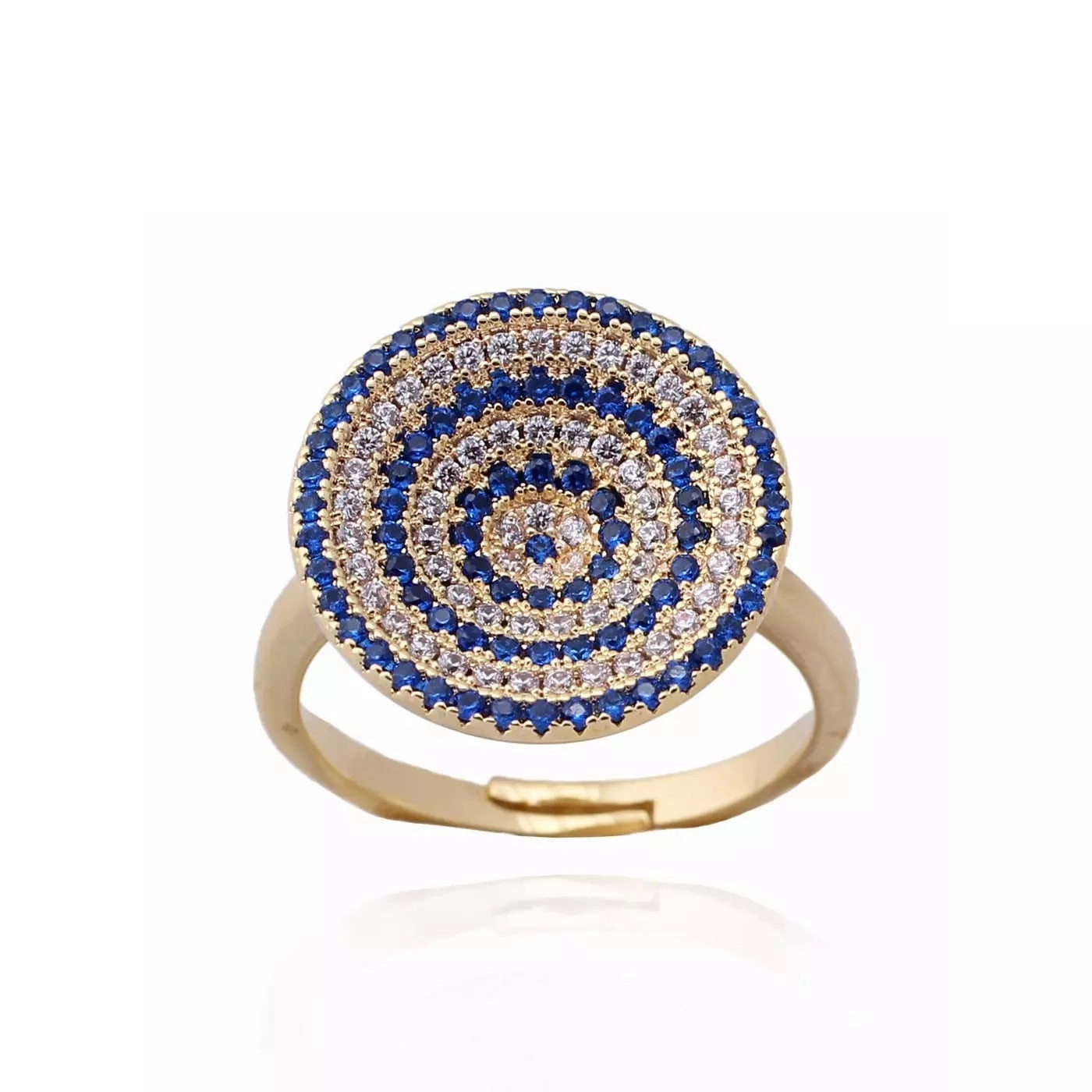 Allure Finish Modern Radiance Gold Plated Brass Circle Ring