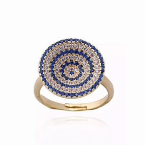 Allure Finish Modern Radiance Gold Plated Brass Circle Ring
