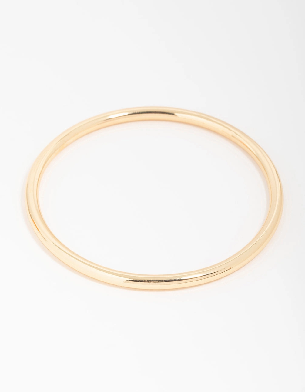 Gold Plated Brass Plain Round Bangle Precisely Cut