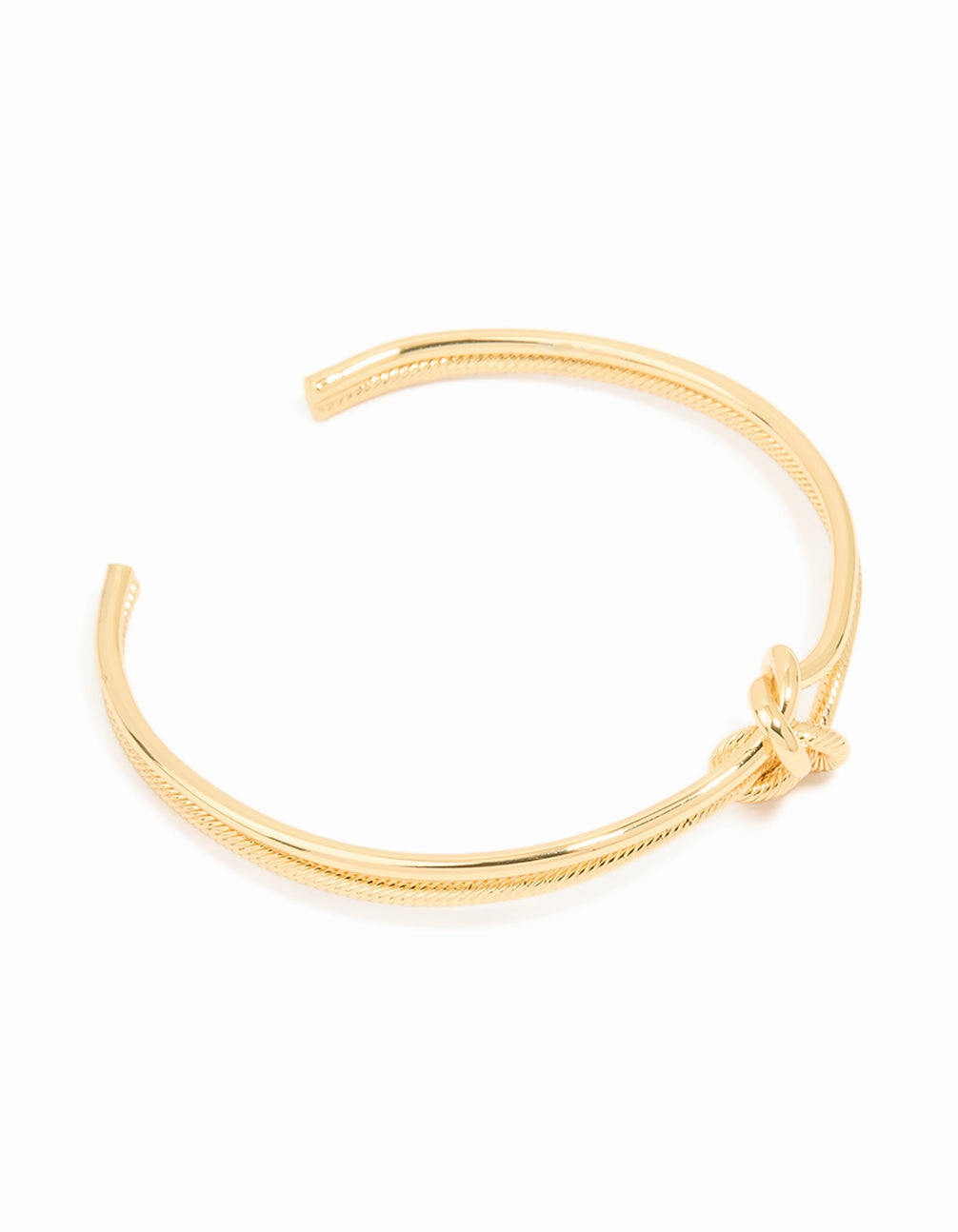 Gold Plated Brass Twisted Knot Wrist Cuff Worldwide Stock