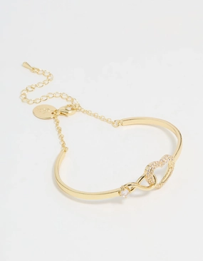 Gold Plated Infinity Heart Wrist Cuff Fresh Perspective