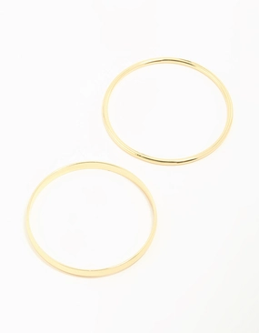Gold Plated Smooth Bangles 2-Pack Desert Dream Playful Spirit