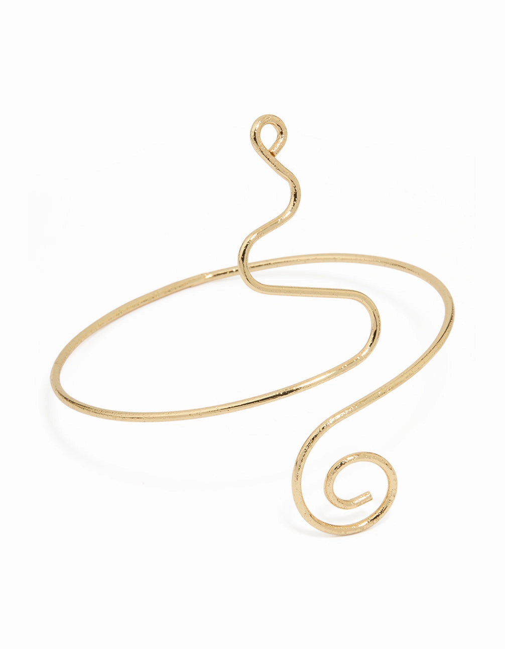 Gold Plated Spiral Arm Cuff Bright Amalgamations