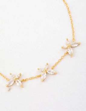 Gold Plated Sterling Silver Triangular Cubic Zirconia Butterfly Bracelet Bold Statements Praiseworthy Combination