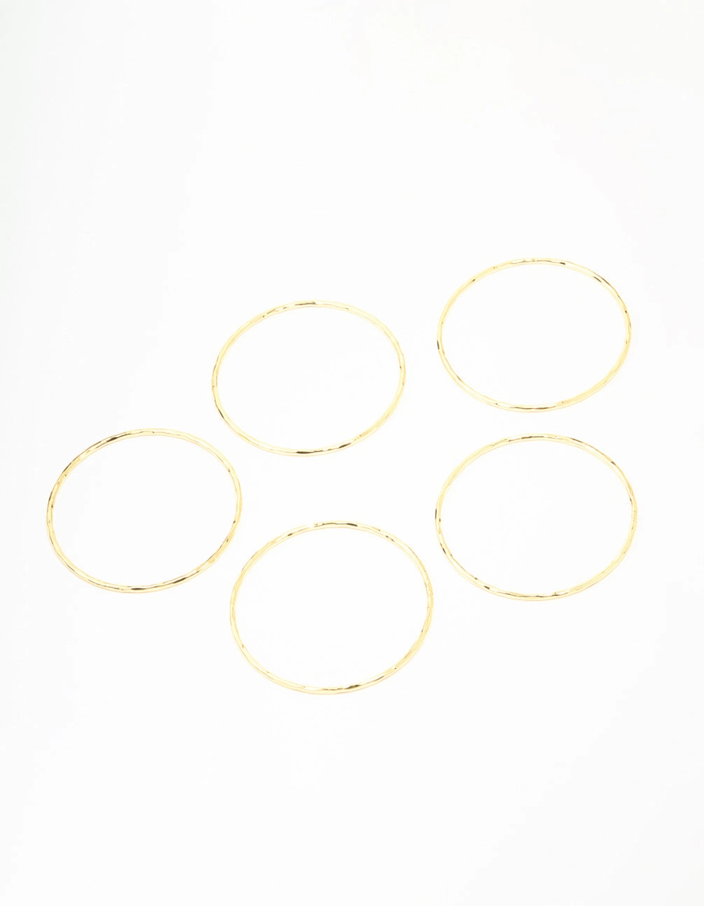 Instant Hit Gold Plated Textured Bangles 5-Pack