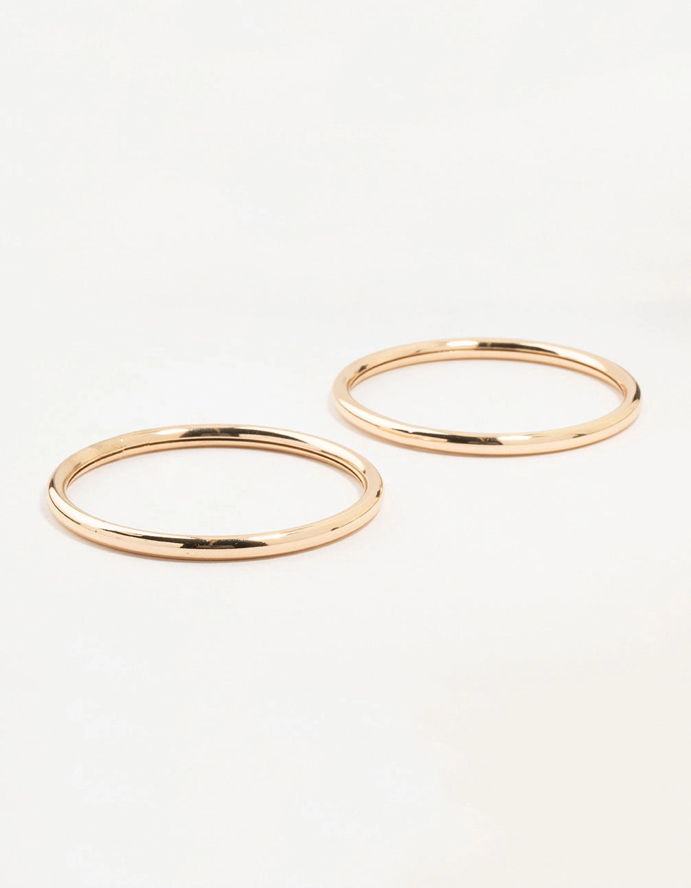 Gold Smooth Bangles 2-Pack Unfading Perspective