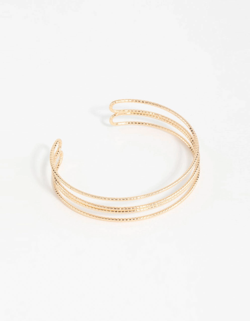 Gold Textured Wire Wrist Cuff National Symbol Collector's Items