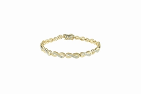 Diamond Infinity Bracelet in Yellow Gold Unique Ornaments