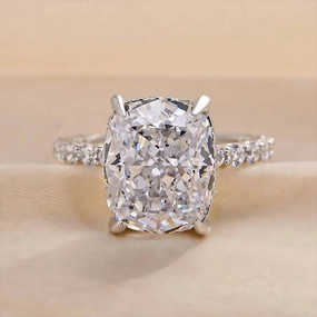 Louily Elegant Cushion Cut Engagement Ring For Women In Sterling Silver Refined Flair Bold Mark