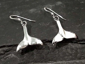 Sterling Silver Whail Tail Earrings Casual Outfit Office Vibe