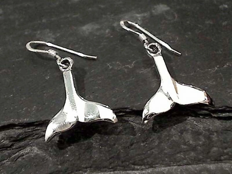 Sterling Silver Whail Tail Earrings Casual Outfit Office Vibe