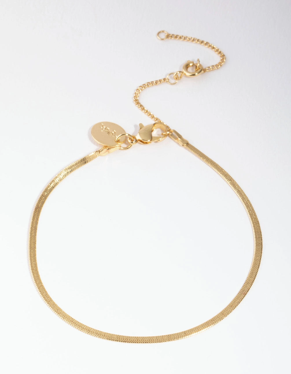 Entertaining Aspect Ideally Valued Gold Plated Thin Snake Chain Bracelet