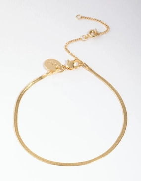 Wear Everyday Trusted Perspective Gold Plated Thin Snake Chain Bracelet