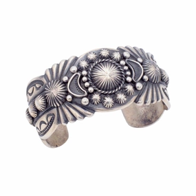 Lustrous Glow Office Vibe Harry H Begay Handmade Navajo Sterling Silver Bracelet