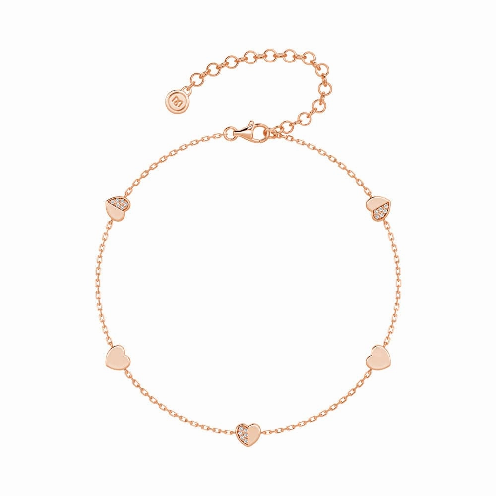 Embossed Logos Heartfelt Bond Charm Bracelet