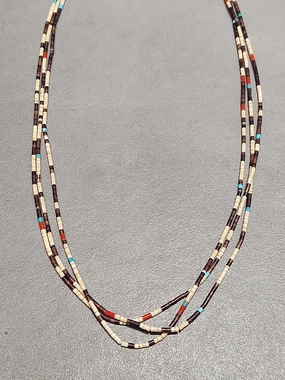 Pretty Touch Heishi Coral Turquoise Kewa Necklace - Handmade Native American