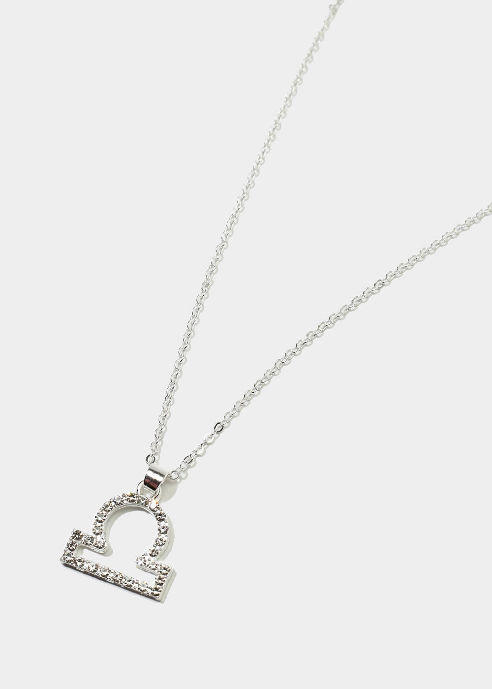Rhinestone-Studded Libra Necklace Sophisticated Glam Premium Finish