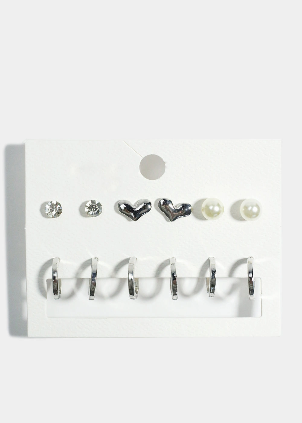 Stylish Gift Timeless Impression 6-Pair Hoop & Stud Earrings Set