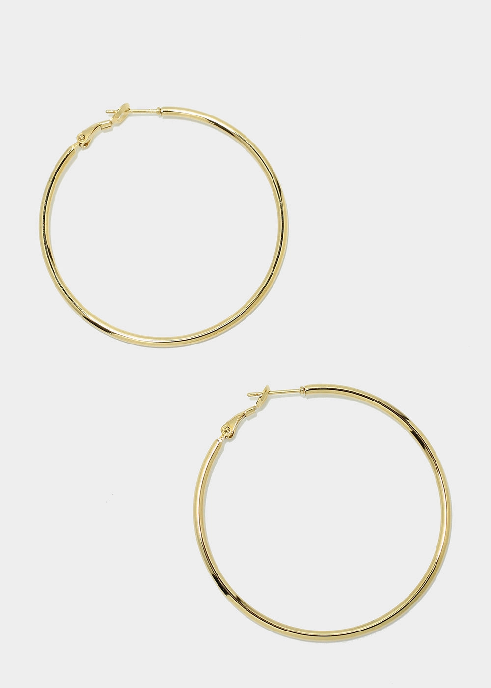 Layered Texture Luxury Pieces 50-MM Metal Hoop Earrings