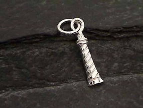 Modern Design Playful Spark Hatteras Lighthouse Charm Sterling Silver